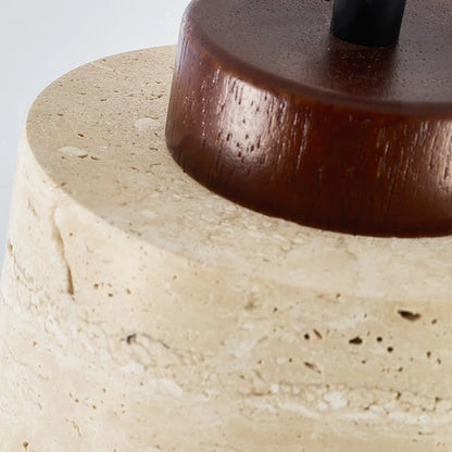 Suspension japonaise wabi-sabi en pierre jaune, lumière chaleureuse pour chambre