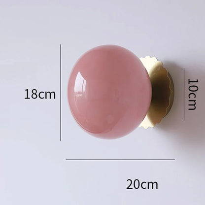 Applique Murale Sphérique en Verre et Fer Forgé, Lumière LED Chaude et Ambiance Romantique