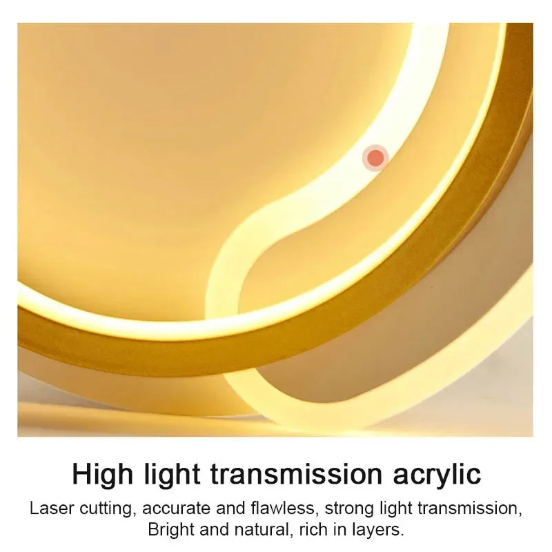 Plafonnier LED moderne 3 couleurs réglable pour chambre et salon