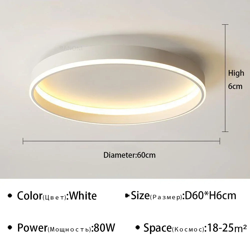 Plafonnier LED moderne en aluminium pour intérieur design élégant