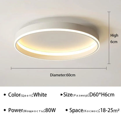 Plafonnier LED moderne en aluminium pour intérieur design élégant