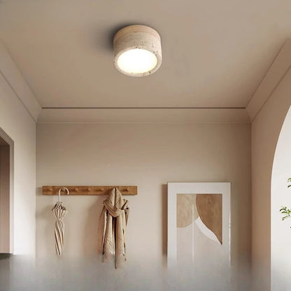 Plafonnier LED en bois de frêne et noyer pour salon et couloir