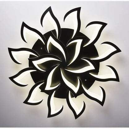 Plafonnier LED Design Floral Moderne en Acrylique, Intensité Réglable pour Ambiance Chaleureuse