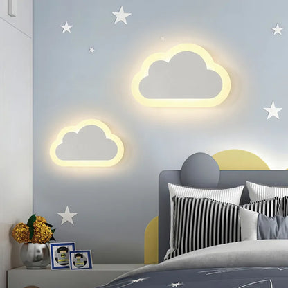 Applique Murale Nuage en Acrylique, Design Minimaliste pour Chambre d'Enfant