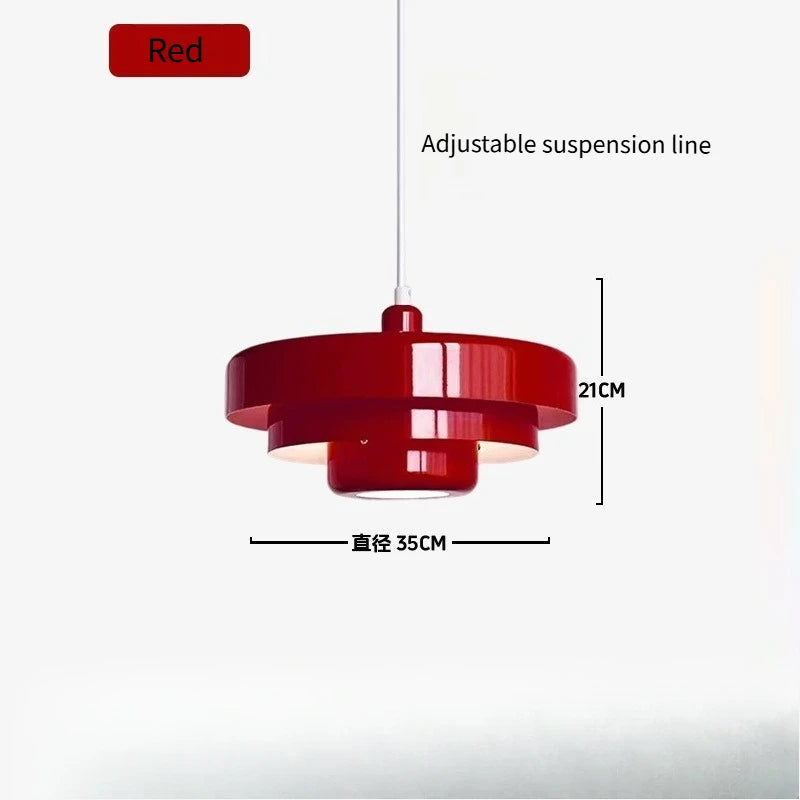Suspension LED Macaron Nordique en acier et aluminium, éclairage cosy pour salon et restaurant