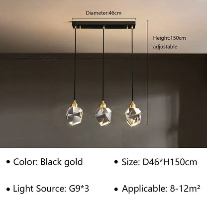 Suspension LED moderne en acrylique pour salon et salle à manger