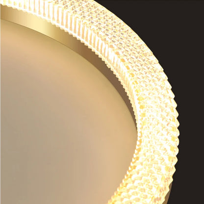 Plafonnier LED Design Nordique en Métal Doré, Luminaire Dimmable pour Chambre et Cuisine