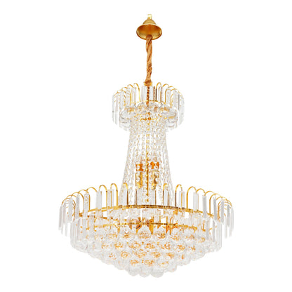 Lustre en cristal K9 réglable pour variateur, ambiance chaleureuse, escaliers et salons