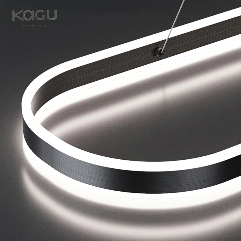 Suspension LED en aluminium au design nordique moderne, lumière chaude ajustable