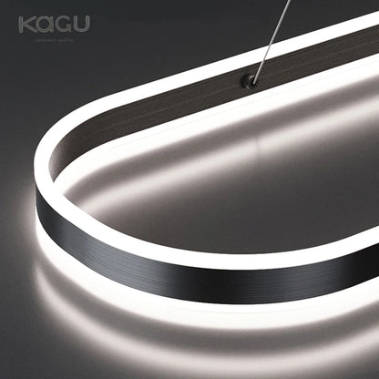 Suspension LED en aluminium au design nordique moderne, lumière chaude ajustable