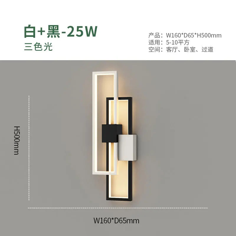 Applique Murale LED Moderne en Aluminium, Éclairage Ambiance Chaleureuse pour Intérieur