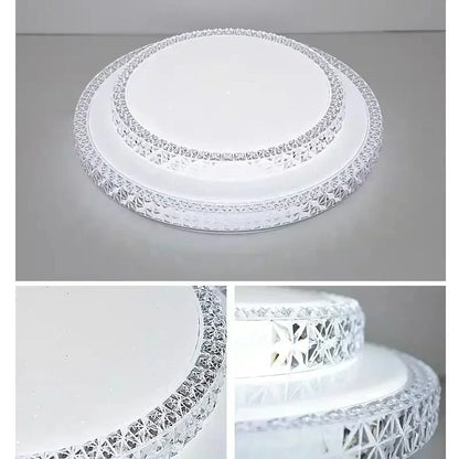Plafonnier LED moderne design diamant blanc lumière chaude pour salon et chambre