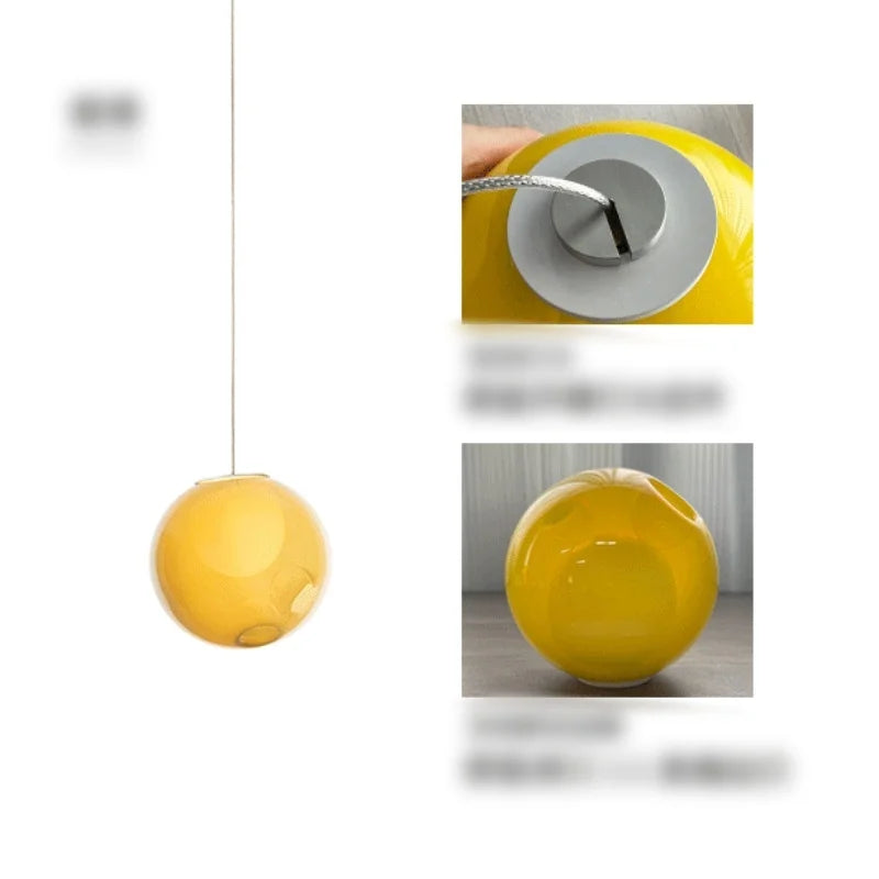 Suspension boule en verre design canadien pour salon et bar Villa