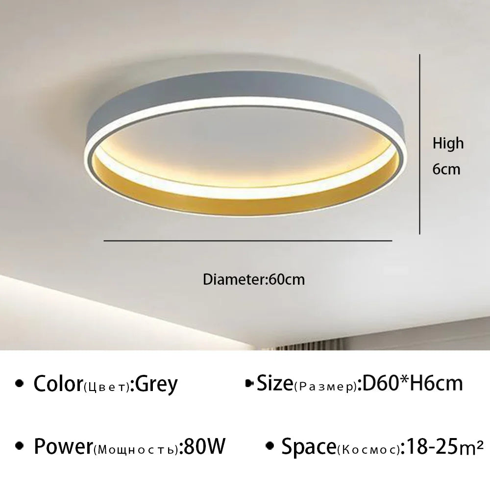 Plafonnier LED moderne en aluminium pour intérieur design élégant