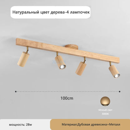 Plafonnier japonais en bois à lumière réglable pour salon et couloir