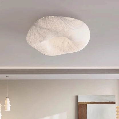 Plafonnier nuage moderne en soie Wabi Sabi LED pour salon et chambre