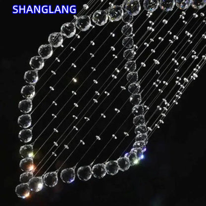 Lustre moderne en cristal K9 LED pour cuisine et salle à manger