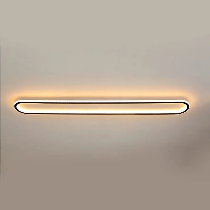 Plafonnier LED moderne rectangulaire en aluminium pour salon et couloir