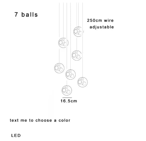 Suspension boule en verre design canadien pour salon et bar Villa