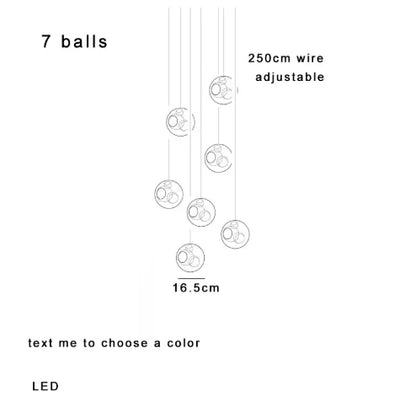 Suspension boule en verre design canadien pour salon et bar Villa