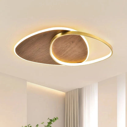 Plafonnier LED moderne en bois, éclairage d’intérieur décoratif pour chambre et salon