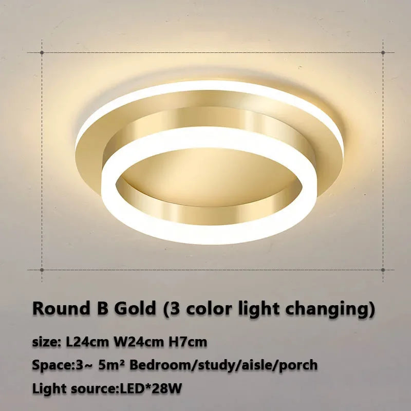 Plafonnier LED moderne 3 couleurs réglable pour chambre et salon
