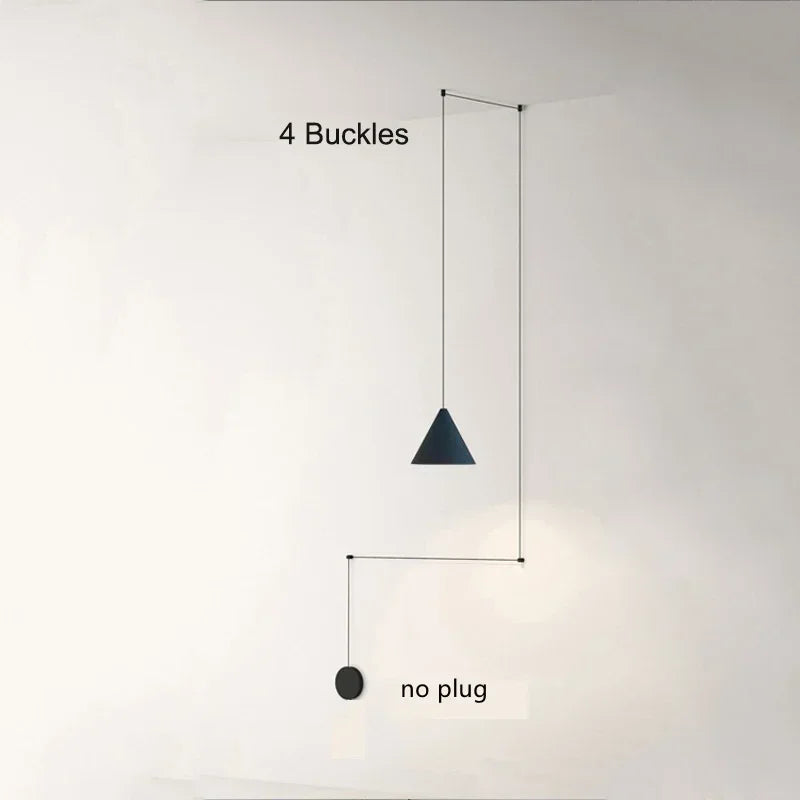 Suspension moderne en aluminium avec lumière chaude pour salon et chambre