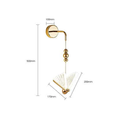 Applique Murale LED Papillon Design Nordique Moderne en Aluminium pour Intérieur