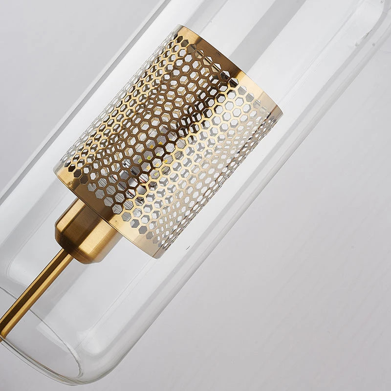 Applique Murale Moderne en Verre et Fer Bronze, Lumière Chaude pour Salon et Chambre