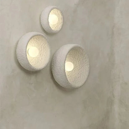 Applique Murale Wabi-Sabi LED en Résine et Verre Dépoli, Ambiance Chaleureuse