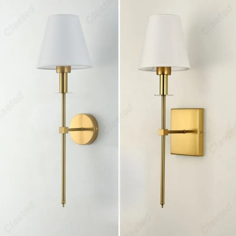 Applique Murale LED en Tissu Moderne, Luminaire Décoratif pour Chambre et Salon