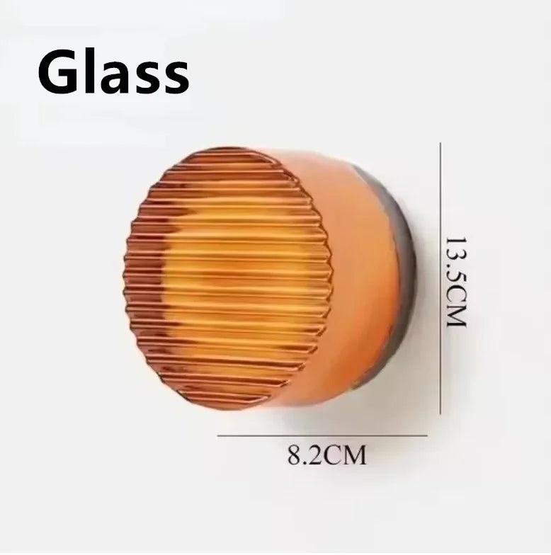 Applique Murale Ronde en Verre Transparent au Design Nordique Moderne, Luminaire Décoratif pour Chambre et Hôtel