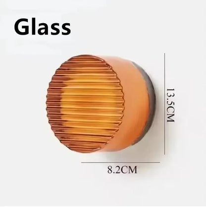 Applique Murale Ronde en Verre Transparent au Design Nordique Moderne, Luminaire Décoratif pour Chambre et Hôtel