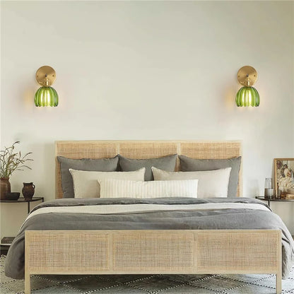 Applique Murale Moderne en Verre à Fleurs LED pour Chambre et Bureau