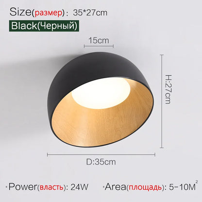 Plafonnier Incliné en Bois au Design Nordique Moderne pour Salon et Hall