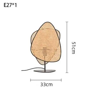 Suspension lustre en rotin et bambou E27 design créatif pour cuisine