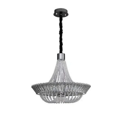 Lustre suspension en cristal américain chrome doré pour salon et restaurant