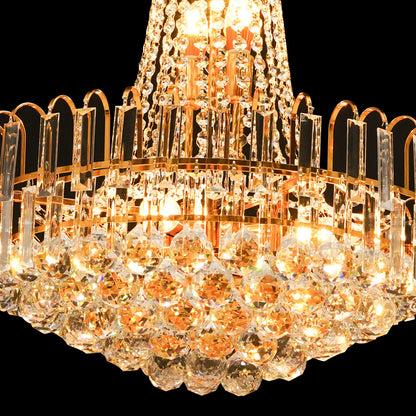 Lustre en cristal K9 réglable pour variateur, ambiance chaleureuse, escaliers et salons