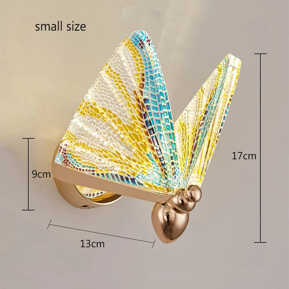 Applique Murale LED Papillon Design Nordique Moderne en Aluminium pour Intérieur