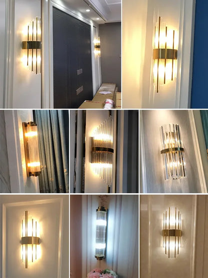 Applique Murale LED Cristal Moderne, Éclairage Ambiance Salon et Chambre
