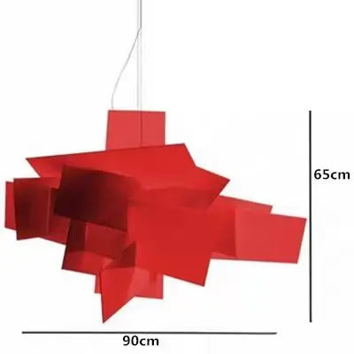 Suspension Big Bang rectangulaire empilable en chrome poli, lumière esthétique design Art Déco
