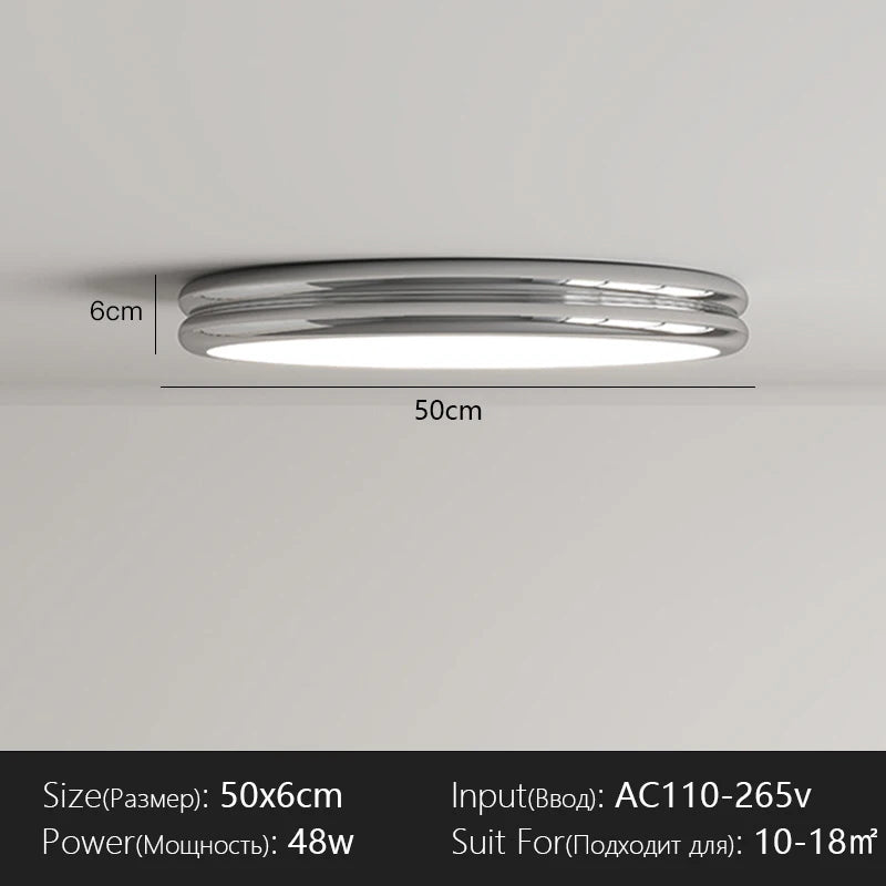 Plafonnier LED Design Moderne en Fer, Lumière Chaude et Variable pour Intérieur