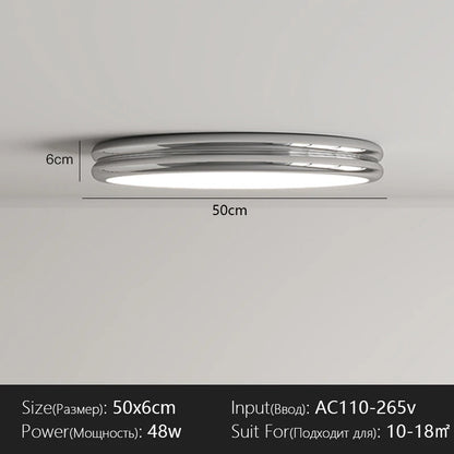 Plafonnier LED Design Moderne en Fer, Lumière Chaude et Variable pour Intérieur