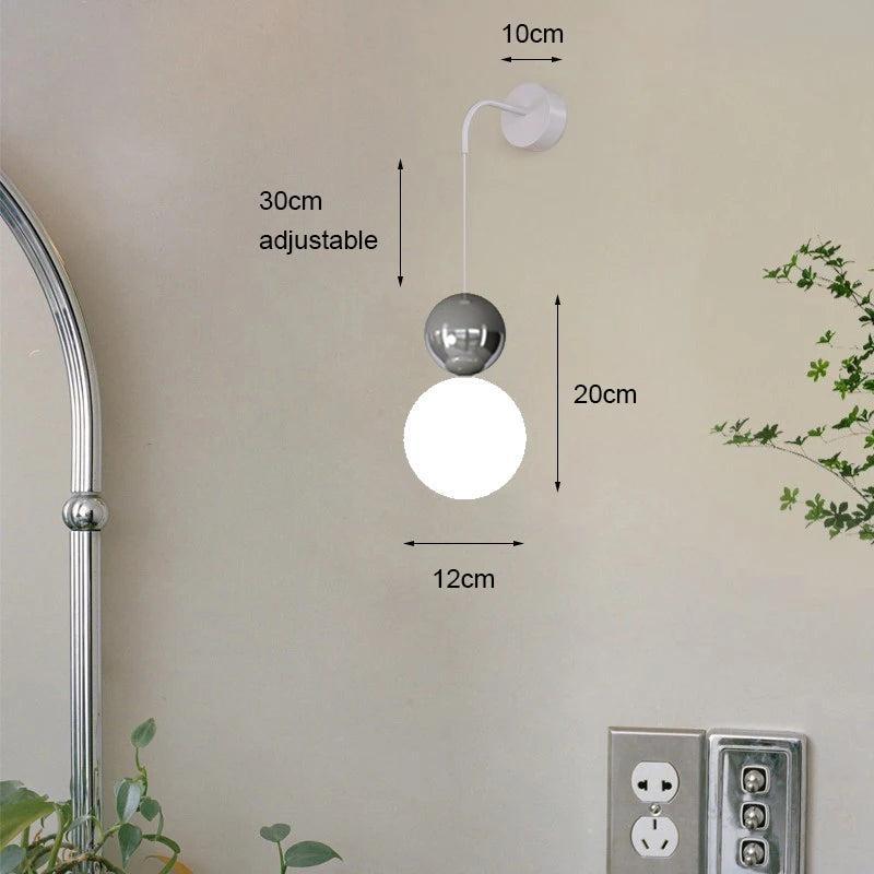 Applique Murale Nordique Moderne en Métal avec Lumière LED Blanc Chaud pour Intérieur