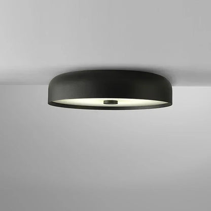 Plafonnier circulaire minimaliste en métal blanc pour salon et chambre, lumière chaude