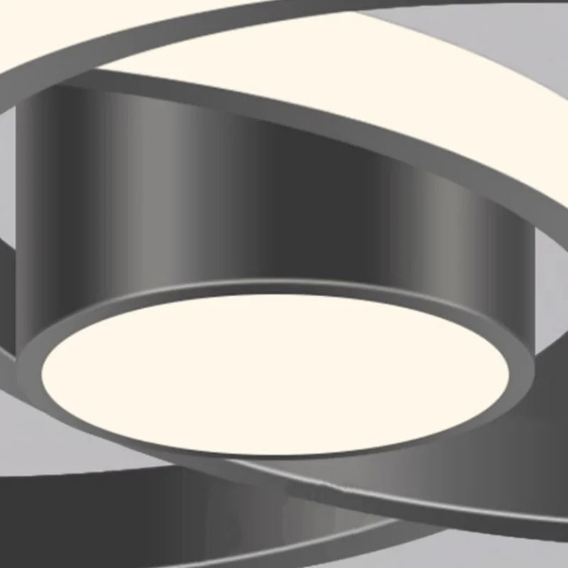 Suspension circulaire en aluminium moderne avec lumière LED chaude, pour salon et salle à manger