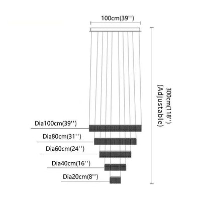 Lustre LED en cristal chromé Art Déco pour escalier, éclairage intérieur premium