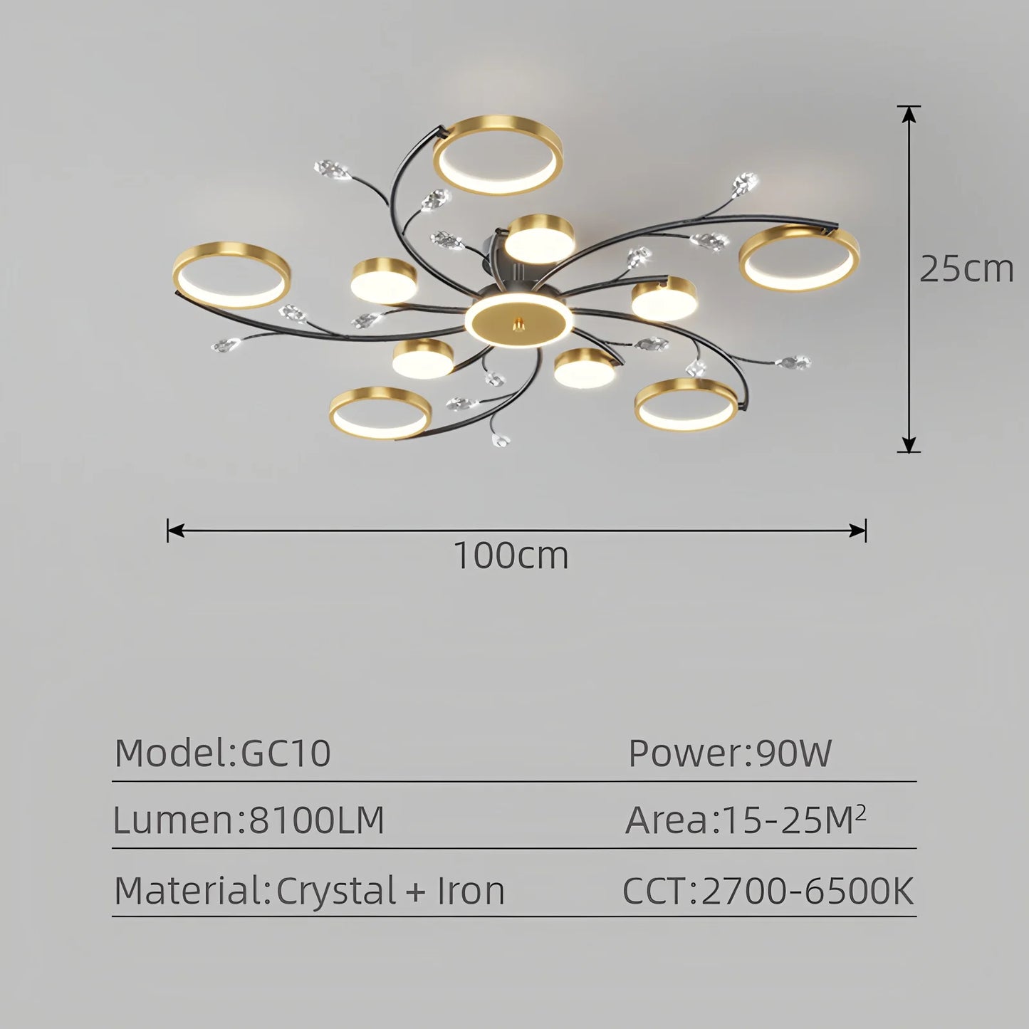 Plafonnier LED moderne nordique IRALAN avec télécommande, luminaire d’intérieur dimmable