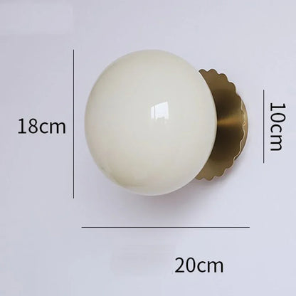 Applique Murale Sphérique en Verre et Fer Forgé, Lumière LED Chaude et Ambiance Romantique