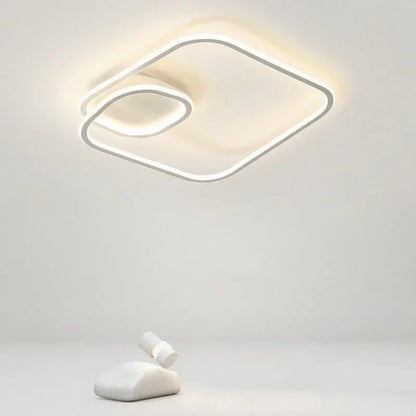 Plafonnier LED Moderne en Aluminium et Acrylique, Luminaire Décoratif pour Salon et Bureau
